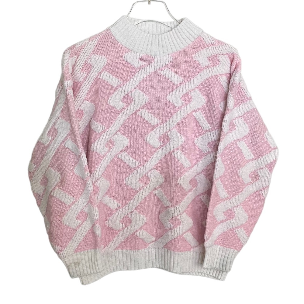 Adele Knitwear Pastel Pink Silver Sweater Sparkle Kawaii Fairy Vintage 80s 90s